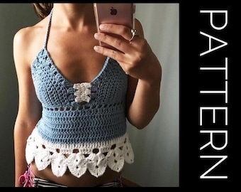 Crochet bralette PATTERN , crochet top pattern Bralette Top Pattern Crochet Crop Top Crochet Lace Top Crochet Bikini Top Crochet Bra