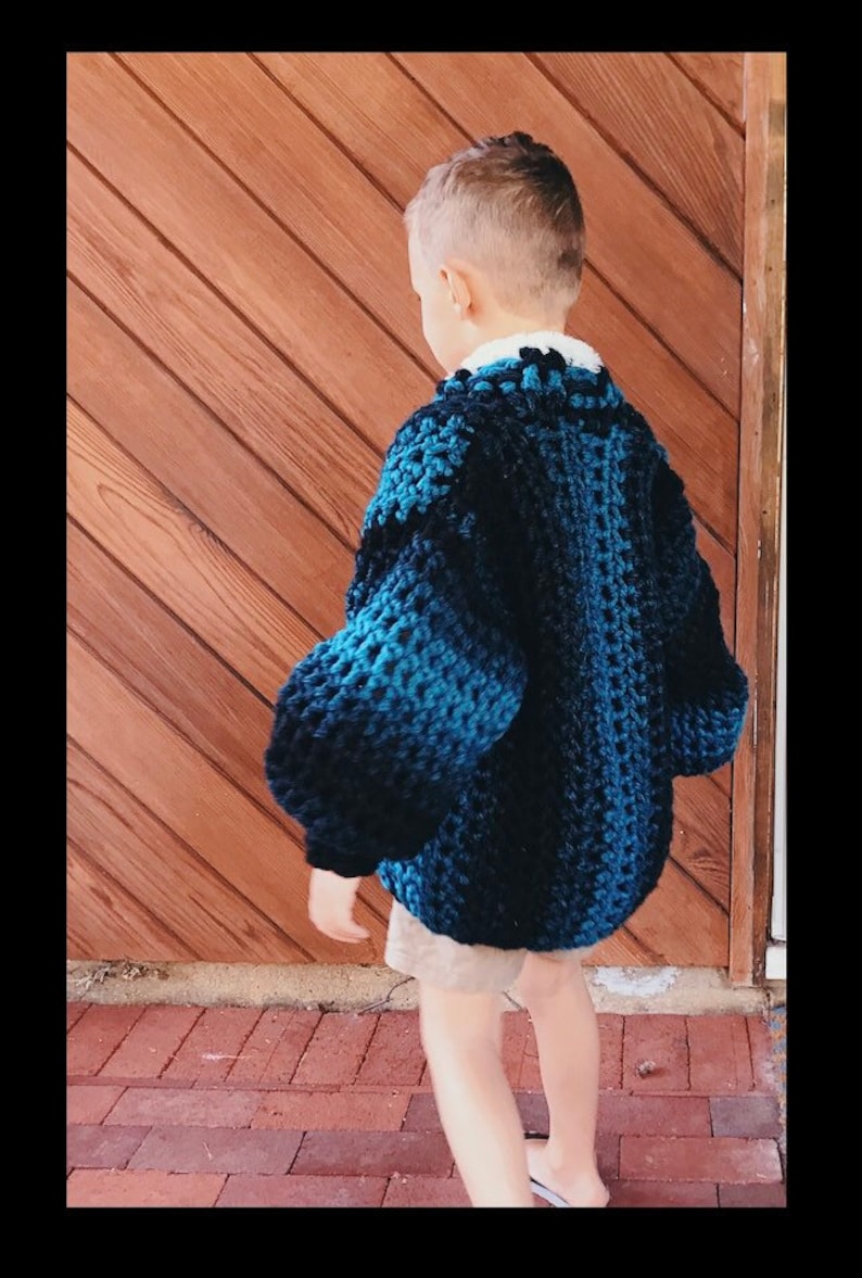 Crochet Sweater PATTERN, Sweater, Cardigan, Sweater Crochet PDF Pattern, Oversized Sweater, Chunky Sweater, Crochet Cardigan image 4