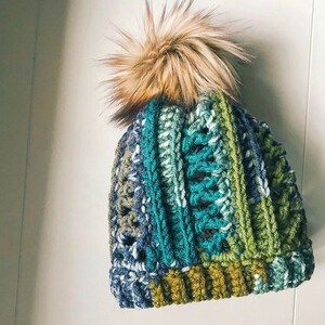 Crochet Hat Pattern, Beanie pattern, Crochet beanie pattern, women's hat pattern, instant download, crochet fitted hat pattern image 5
