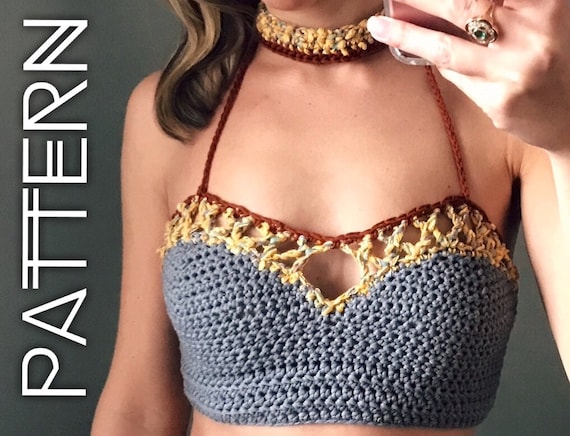 Buy Crochet Bralette Pattern, Crochet Top Pattern Bralette Top Pattern  Crochet Crop Top Crochet Lace Top Crochet Bikini Top Crochet Bra Online in  India 