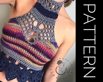 Modello all'uncinetto per reggiseno: il top in pizzo Weekender (schema PDF)