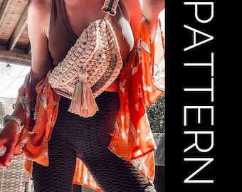 Crochet Bag PATTERN, Crossbody Bag, Bum bag, PDF file , Sling Bag, Summer Pattern, Festival bag, Picture tutorial