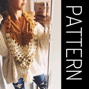 Crochet Triangle Scarf Pattern: Oversized Bandana Wrap (PDF Pattern)
