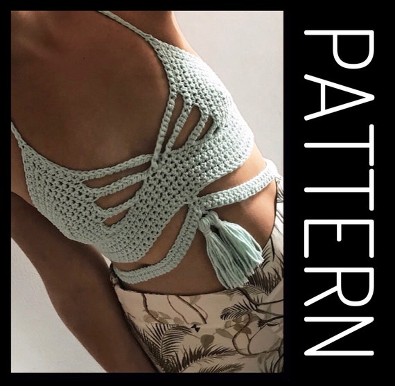 Crochet Bralette Pattern, Crochet Top Pattern Bralette Top Pattern