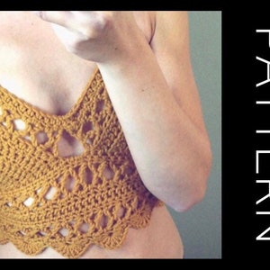 Crochet Lace Bralette Pattern: Adjustable Crop Top (PDF Pattern)
