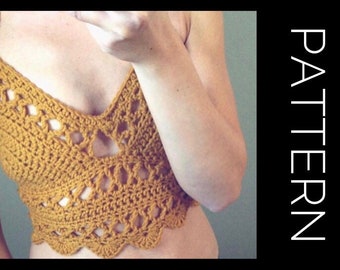 Crochet bralette PATTERN , crochet top pattern Bralette Top Pattern Crochet Crop Top Crochet Lace Top Crochet Bikini Top Crochet Bra