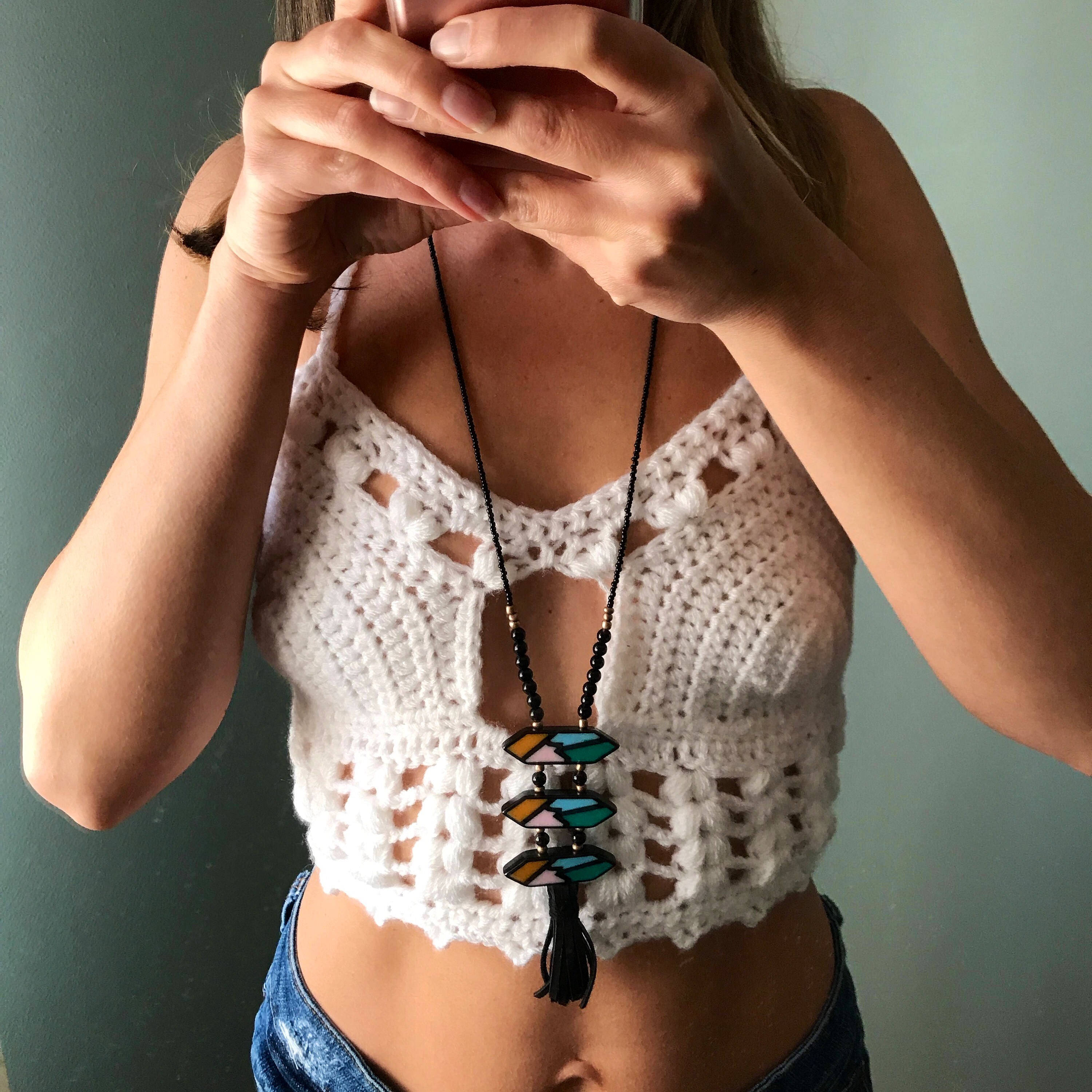 Crochet Bralette Pattern: the Mariposa Lace Top (PDF Pattern) - Etsy Israel, image size:3000x3000