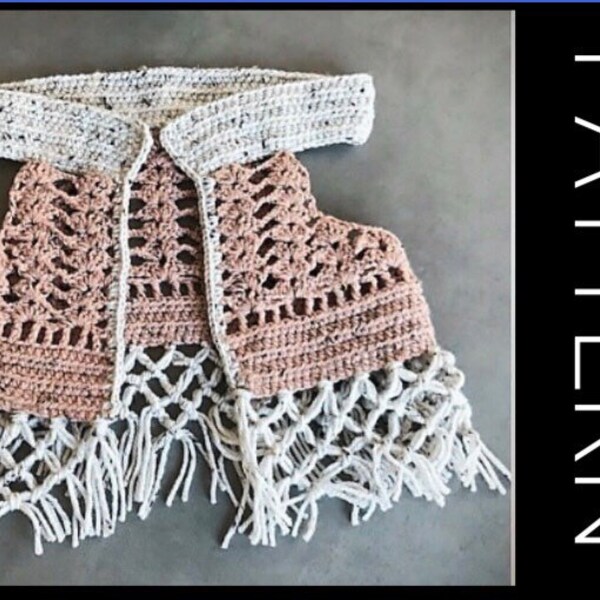 Boho Crochet Short Vest main image 1