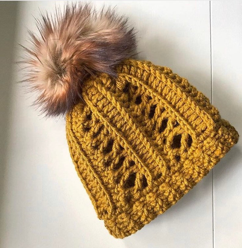 Crochet Hat Pattern, Beanie pattern, Crochet beanie pattern, women's hat pattern, instant download, crochet fitted hat pattern image 2