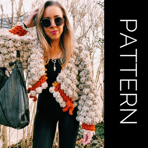 Crochet Sweater PATTERN, Sweater, Pullover Sweater Crochet PDF Pattern, Oversized Sweater, Cold Shoulder Sweater, Crochet Cardigan