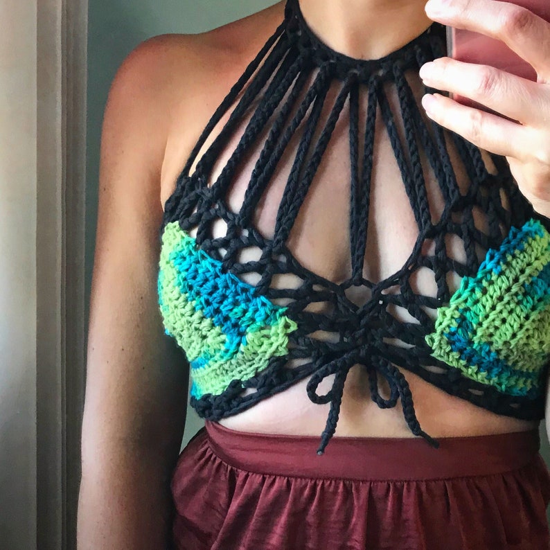 Crochet bralette PATTERN , crochet top pattern Bralette Top Pattern Crochet Crop Top Crochet Lace Top Crochet Bikini Top Crochet Bra image 2