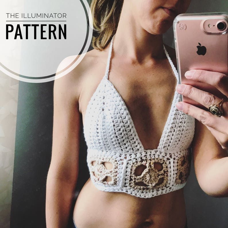 Crochet bralette pattern, crochet top pattern Bralette Top Pattern Crochet Crop Top Crochet Lace Top Crochet Bikini Top Crochet Bra image 1