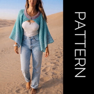 Häkel-Bolero-Muster: Oversized-Chunky-Pullover (PDF-Häkelanleitung)