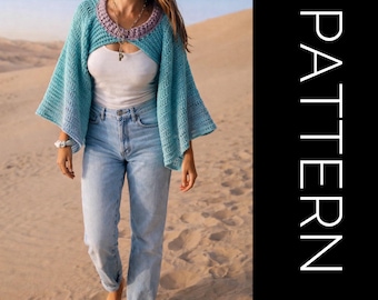 Crochet Bolero Pattern: Oversized Chunky Sweater (PDF Pattern)