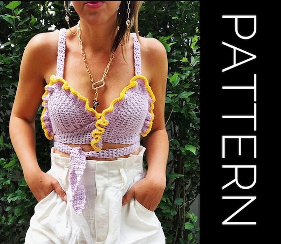 Crochet Bralette PATTERN , Crochet Top Pattern Bralette Top Pattern Crochet  Crop Top Crochet Lace Top Crochet Bikini Top Crochet Bra 