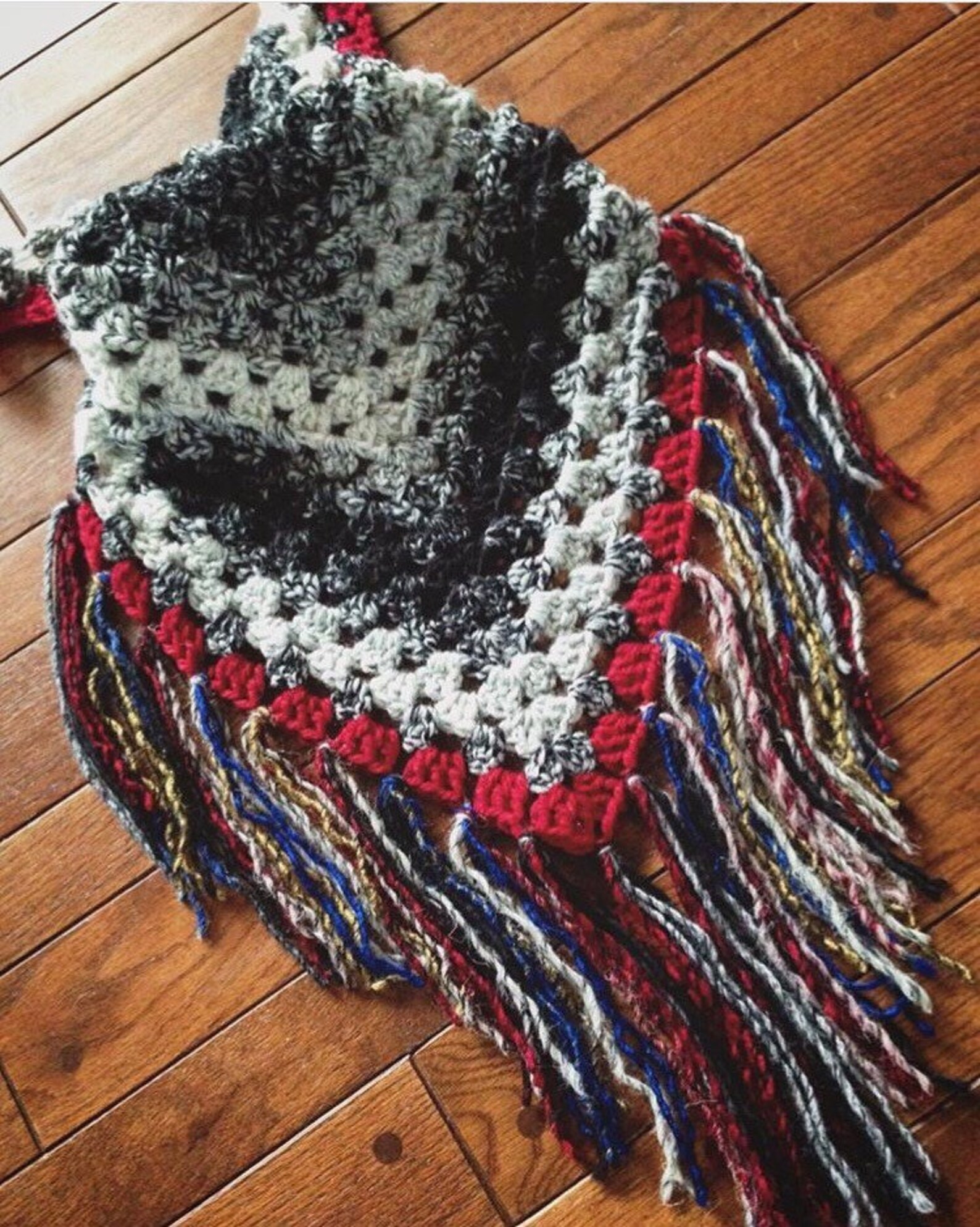 Crochet Pattern for Triangle Scarf Triangle Wrap Triangle Etsy