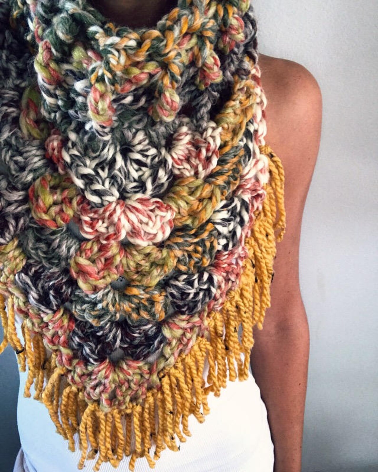 Crochet Pattern for Triangle Scarf Triangle Wrap Triangle Etsy Australia