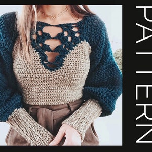 Crochet Sweater PATTERN, Sweater, Pullover Sweater Crochet PDF Pattern, Oversized Sweater, Cold Shoulder Sweater, Off the shoulder sweater