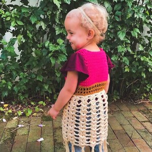 Toddler Crochet Boho Vest Pattern: Sizes 12M-5T (PDF Pattern) image 4