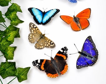 3D Butterfly Wall Decals, Natural Decor, Set of 8
