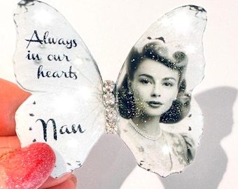 Personalized Photo Butterfly Keepsake - Recycled Tin Memorial Gift