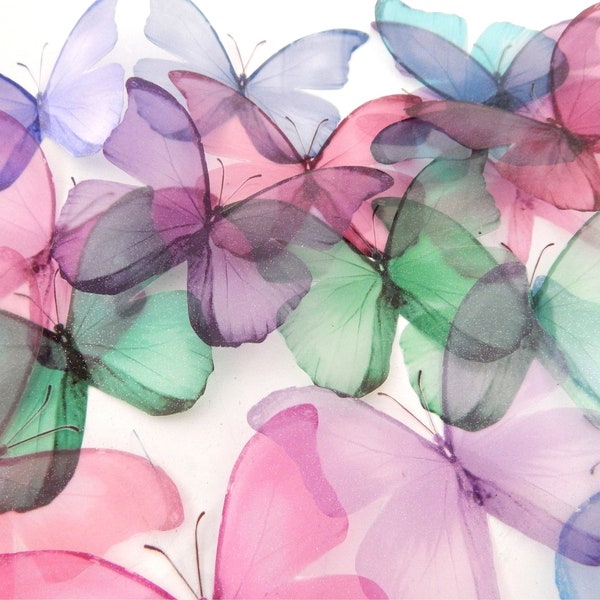 16 Pastel 3d butterflies, wall sticker butterflies, great for girl's bedroom, bathroom room, beauty salon,feature wall decor