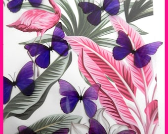 3D Purple Butterfly Wall Decor, Set of 18, 7cm, Handmade Embellishments