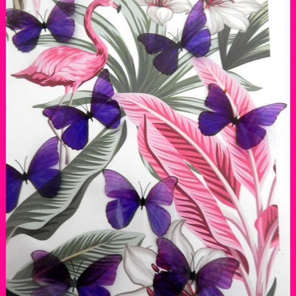 Beautiful 3D purple Butterflies, set of 18, 7cm wide. Embellishments, make my wall pretty.Beautiful purple decor ideas