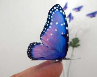 Purple 3D Butterfly Wall Stickers, Home Decor, Art, Set