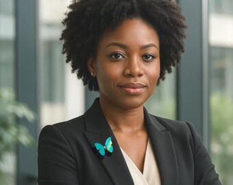 Delicately handmade butterfly brooch, crafted in a range of vibrant colours