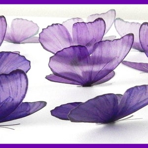 18 papillons lilas, 3 nuances de lilas différentes. Décoration pour la maison. Fête, divorce, baby shower, 1er anniversaire, décoration gay. Art mural 3D violet dégradé