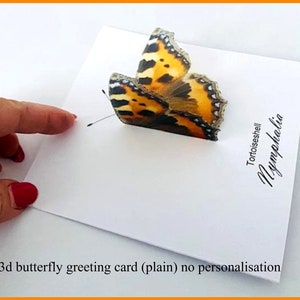 3D Schmetterling Karte. Fuchsschwanz,Schwalbenschwanz,Schmetterling und andere Schmetterlinge.Personalisiert.Handgefertigt. Erntedank,Neujahr,Diwali