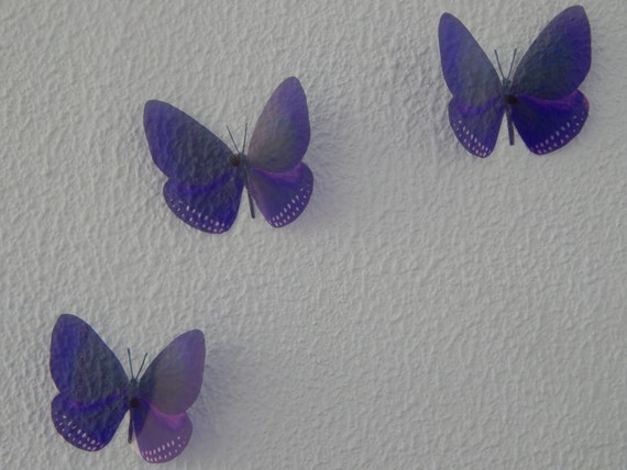 Stickers muraux 3D Papillons rouges
