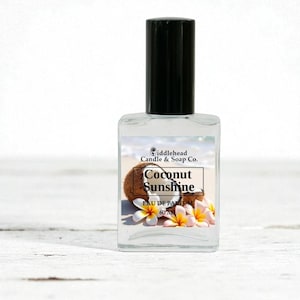 Coconut Sunshine Perfume, Beach Perfume, Eau De Parfum, Perfume Oil Roll-On, Gourmand Perfume, Body Oil