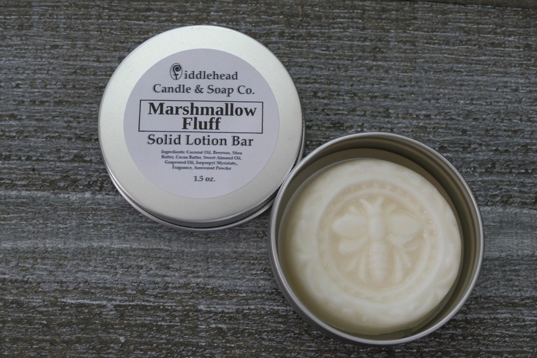 Solid Lotion Bar Marshmallow Fluff Scented Massage Bar Etsy
