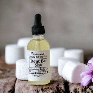 Don't Be Shy Body Oil, Natural Body Oil, Massage Oil, Hydrating Oil, Moisturizing Oil, Scented Body Oil,