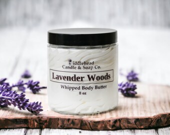 Lavender Woods Whipped Body Butter, Shea & Mango Butter, Moisturizing Body Cream, Hydrating Lotion