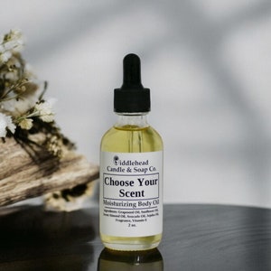 Choose Your Scent Body Oil, Natural Body Oil, Massage Oil, Hydrating Oil, Moisturizing Oil, Scented Body Oil,