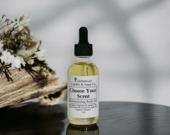 Choose Your Scent Body Oil, Natural Body Oil, Massage Oil, Hydrating Oil, Moisturizing Oil, Scented Body Oil,