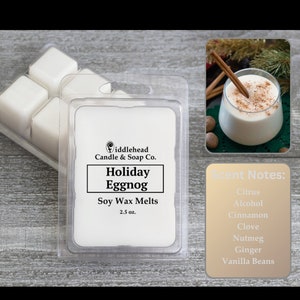 Holiday Eggnog Soy Wax Melts, Strong Scented Wax Melts, Wax Warmer Cubes, Fall Wax Tarts, Soy Blend Wax Melts, Wax Snap Bars, Gift Idea