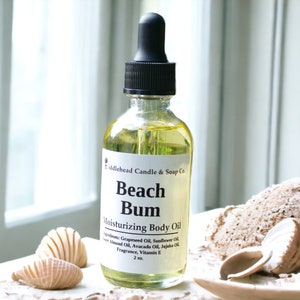 Beach Bum Body Oil, Bum Bum, Type Natural Body Oil, Massage Oil, Hydrating Oil, Moisturizing Oil, Scented Body Oil,