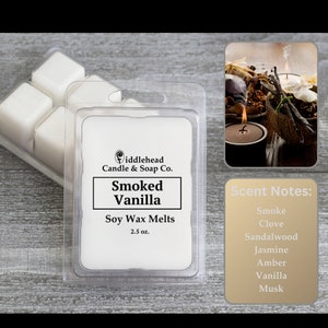 Smoked Vanilla Soy Wax Melts, Strong Scented Wax Melts, Wax Warmer Cubes, Fall Wax Tarts, Soy Blend Wax Melts, Wax Snap Bars, Gift Idea