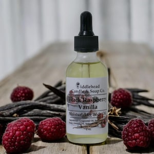 Black Raspberry Vanilla Body Oil, Natural Body Oil, Massage Oil, Moisturizing Oil, Scented Body Oil,