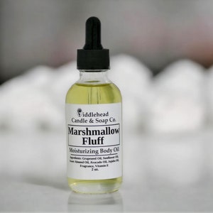 Marshmallow Fluff Body Oil, Natural Body Oil, Massage Oil, Hydrating Oil, Moisturizing Oil, Scented Body Oil,