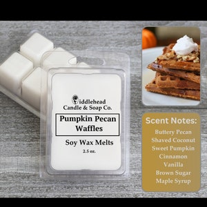 Pumpkin Pecan Waffles Soy Wax Melts, Strong Scented Wax Melts, Wax Warmer Cubes, Fall Wax Tarts, Soy Blend Wax Melts,Wax Snap Bars,Gift Idea