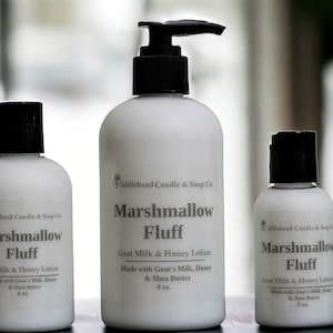 Marshmallow Fluff Scented Goat Milk Hand & Body Lotion, Moisturizing Cream