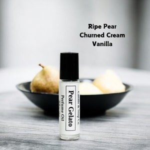 Pear Gelato Perfume Oil-Roll On, Perfume Fragrance - Alcohol Free 10 ML-