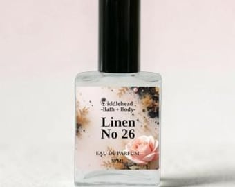 Linen No 26 Eau de Parfum, Clean Laundry Inspired Fragrance, Perfume Oil Roll-On, Gourmand Perfume, Gift, Body Oil