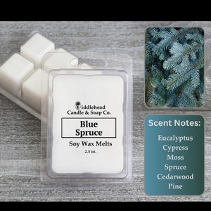 Blue Spruce Soy Wax Melts, Strong Scented Wax Melts, Wax Warmer Cubes, Fall Wax Tarts, Soy Blend Wax Melts, Wax Snap Bars, Gift Idea
