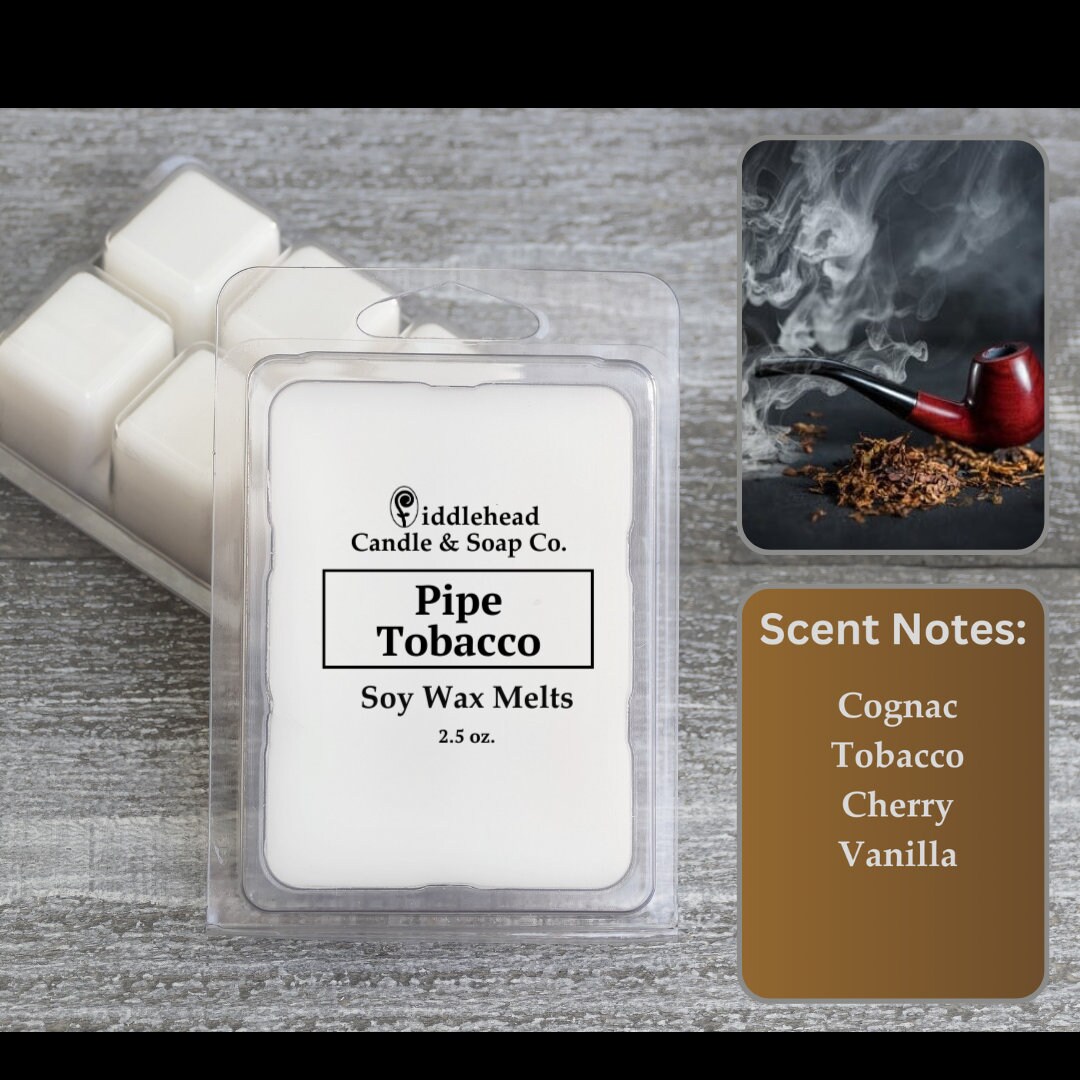 Pipe Tobacco Soy Wax Melts, Strong Scented Wax Melts, Wax Warmer Cubes,  Fall Wax Tarts, Soy Blend Wax Melts, Wax Snap Bars, Gift Idea